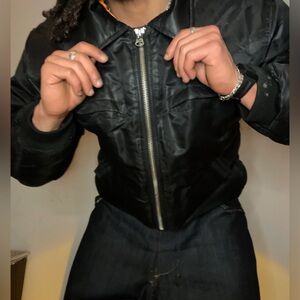 Vintage reversible black/orange bomber  jacket